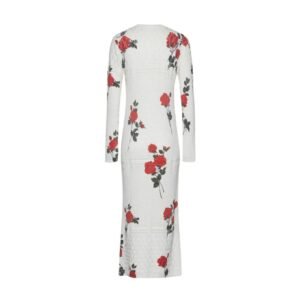 MAGDA BUTRYM ROSE DUSTER CARDIGAN IN WHITE PRINT