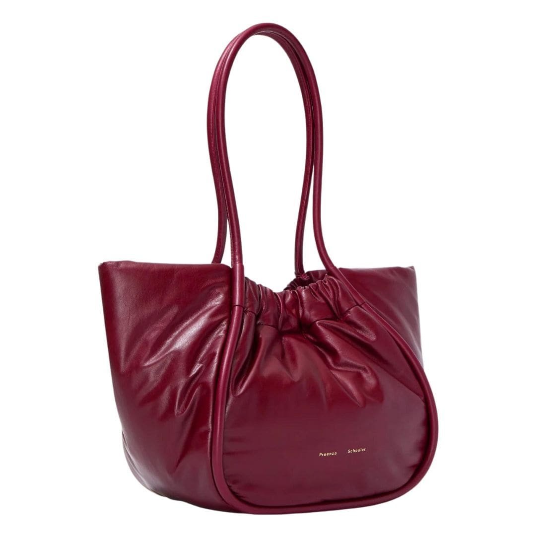 PROENZA LARGE RUCHED TOTE IN PUFFY NAPPA GARNET - Image 4