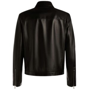 BALLY BOMBER JACKET IN BLACK LEATHER