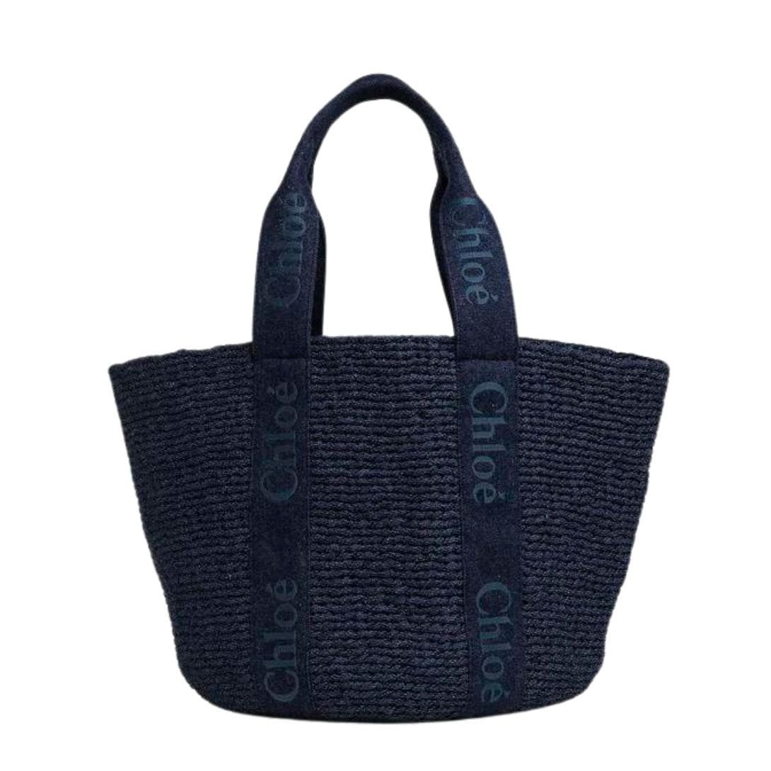 CHLOE LARGE WOODY BASKET DENIM - Image 3
