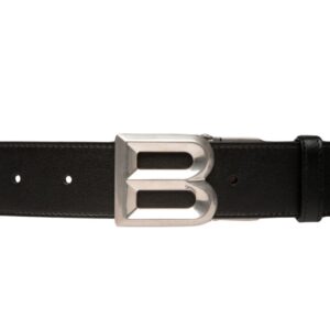 BALLY B BOLD 35MM REVERSIBLE AND ADJUSTABLE BELT IN BLACK LEATHER