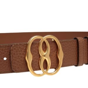 BALLY ICONIC 35MM BELT IN BROWN LEATHER