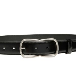 BALLY LOTO 30MM BELT IN BLACK BRUSHED LEATHER