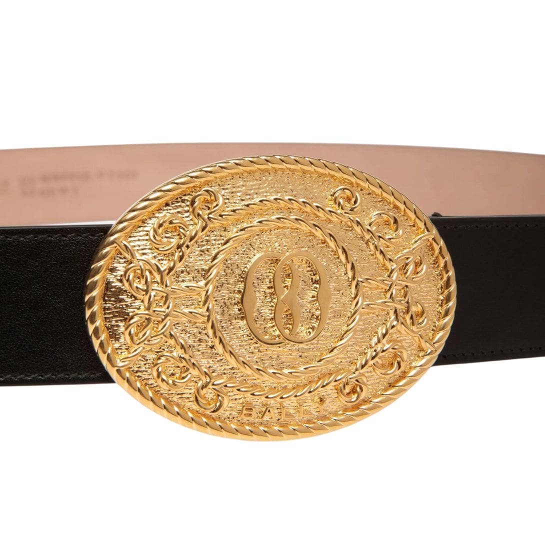 BALLY MOUNTAIN 35MM BELT IN BLACK LEATHER - Image 2