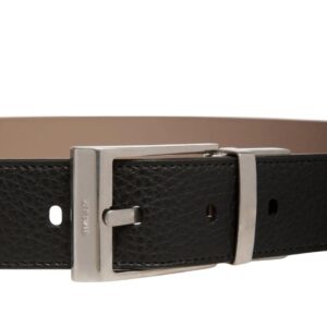 BALLY SHIFFIE 35MM REVERSIBLE AND ADJUSTABLE BELT IN BLACK AND BEIGE LEATHER