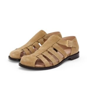 LOEWE CAMPO SANDAL IN SUEDE CALFSKIN