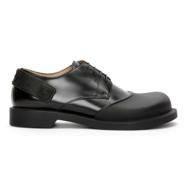 LOEWE DERBY SHOE IN RUBBER AND BRUSHED OFF CALFSKIN