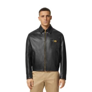 VERSACE BLOUSON LEATHER JACKET