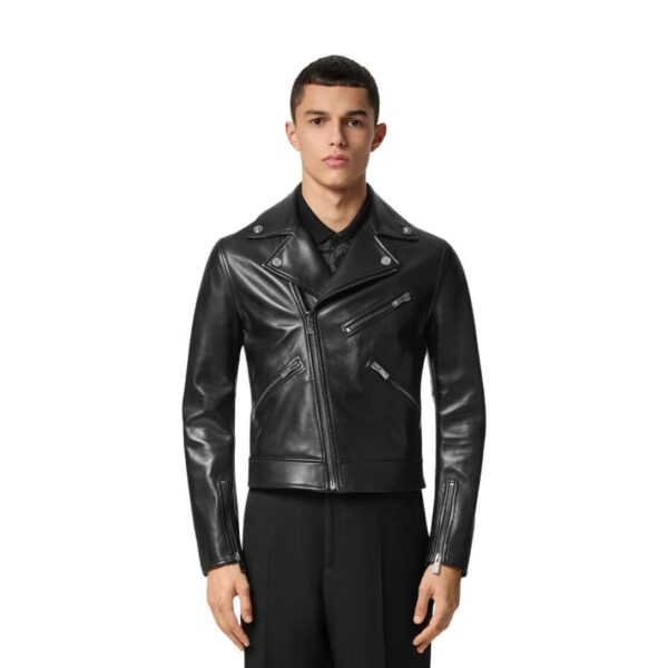 VERSACE LEATHER BIKER JACKET - Image 2