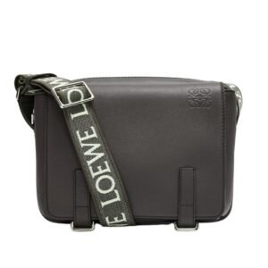 LOEWE XS MILITARY MESSENGER BAG IN SUPPLE SMOOTH CALFSKIN AND JACQUARD
