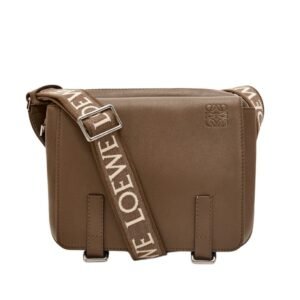 LOEWE XS MILITARY MESSENGER BAG IN SUPPLE SMOOTH CALFSKIN AND JACQUARD