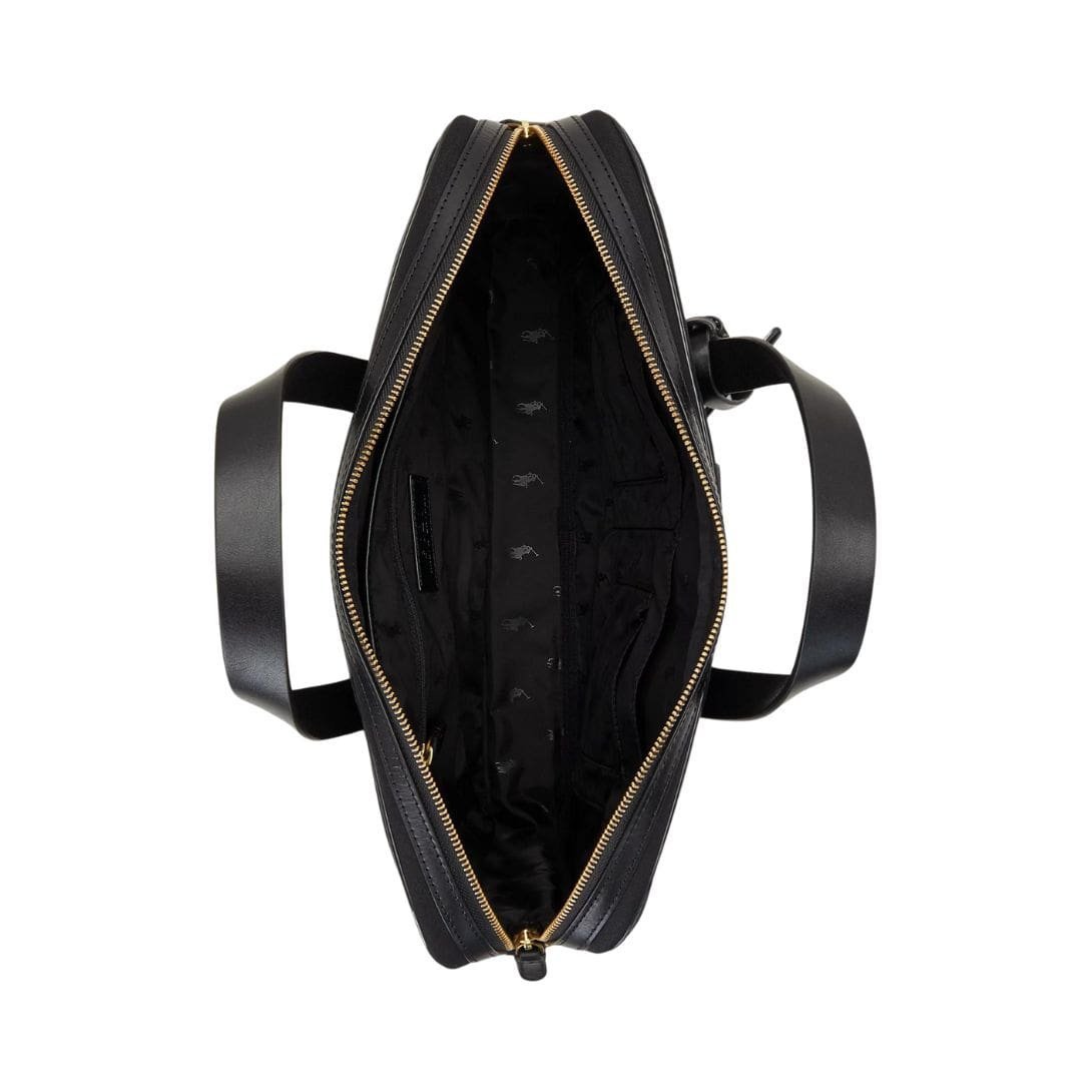 RALPH LAUREN LEATHER-TRIM CANVAS BRIEFCASE - Image 4