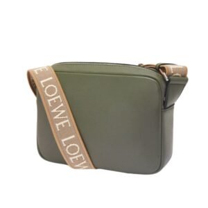 LOEWE XS MILITARY MESSENGER BAG IN SUPPLE SMOOTH CALFSKIN AND JACQUARD
