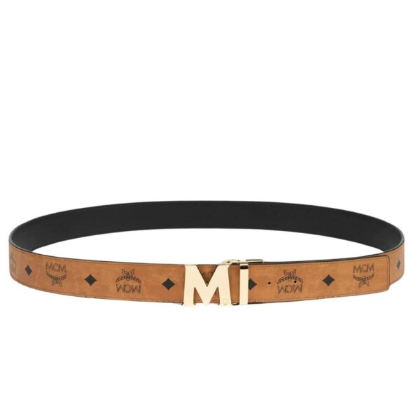 MCM CLAUS M REVERSIBLE BELT 1.5" IN VISETOS COGNAC - Image 3