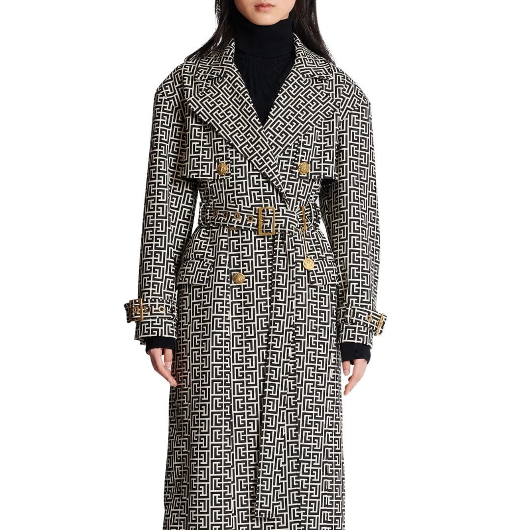 BALMAIN MONOGRAMMED TRENCH COAT - Image 5