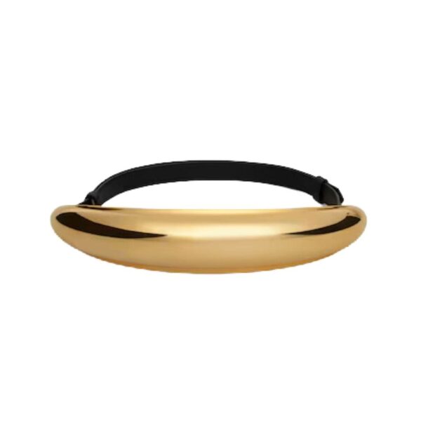 ALAIA BUMPER JEWEL BELT IN BRASS AND LEATHER