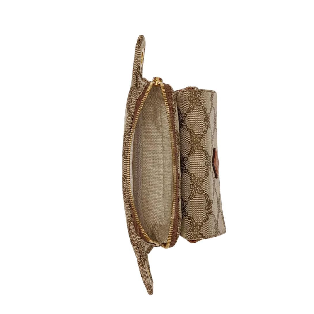 MCM HIMMEL BELT BAG IN LAURETOS JACQUARD BEIGE - Image 5