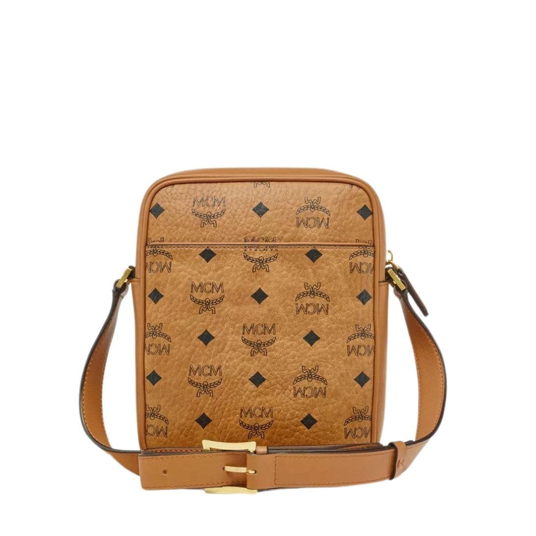 MCM KLASSIK CROSSBODY IN VISETOS COGNAC - Image 3