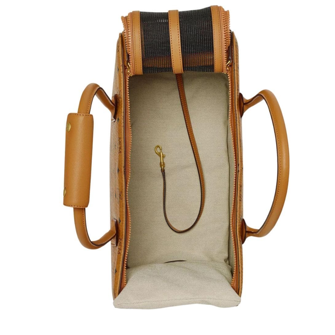 MCM PET CARRIER IN VISETOS COGNAC - Image 3