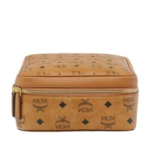 MCM OTTOMAR TRAVEL CASE IN VISETOS COGNAC
