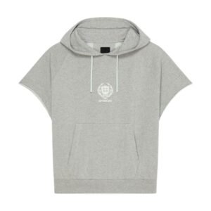 GIVENCHY CREST OVERSIZED SLEEVELESS HOODIE IN FLEECE