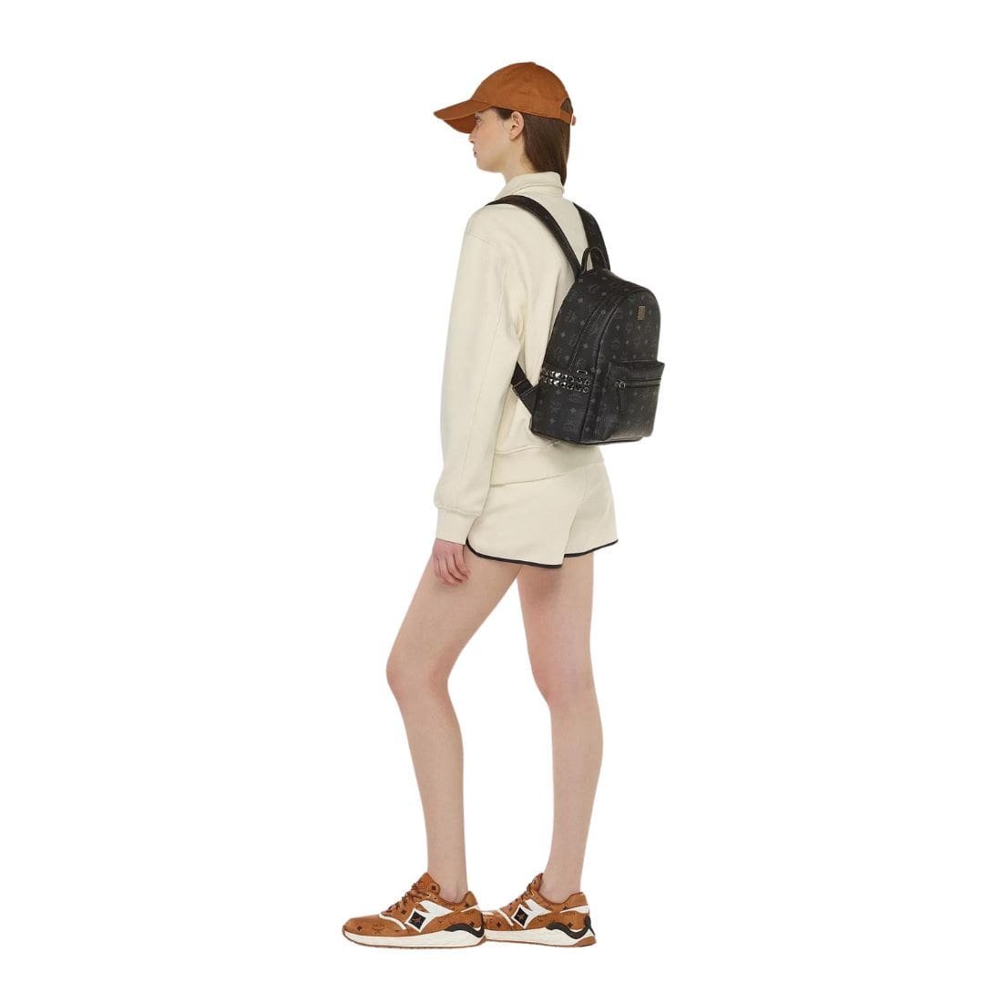 MCM SMALL STARK SIDE STUDS BACKPACK IN VISETOS BLACK - Image 4