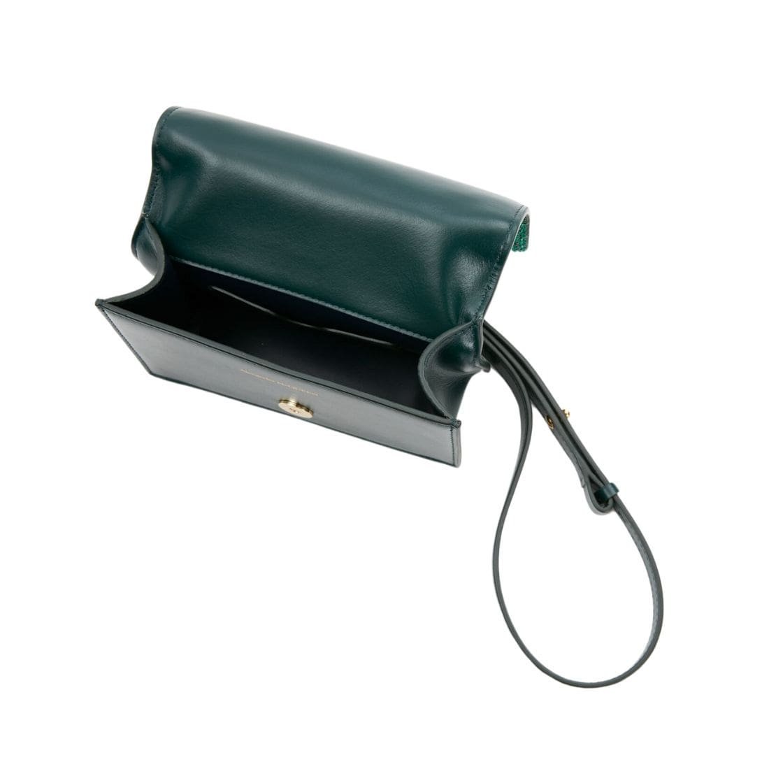 ALEXANDER MCQUEEN WOMANS MINI JEWELLED SATCHEL IN EMERALD - Image 4