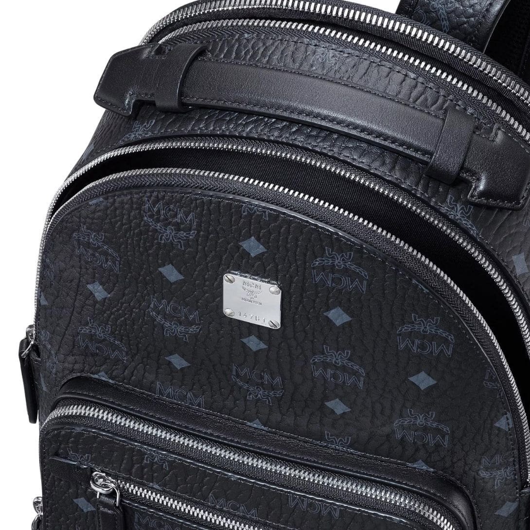 MCM SMALL STARK BACKPACK IN VISETOS BLACK - Image 3