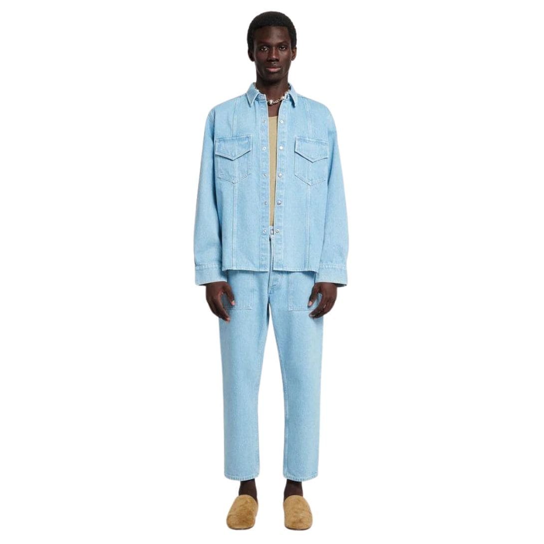 NANUSHKA TRISTO PATCH POCKET DENIM OVERSHIRT - Image 2