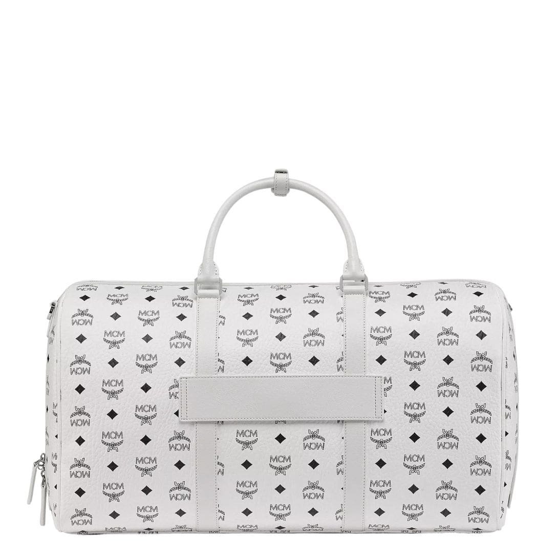 MCM OTTOMAR WEEKENDER BAG IN VISETOS WHITE - Image 3