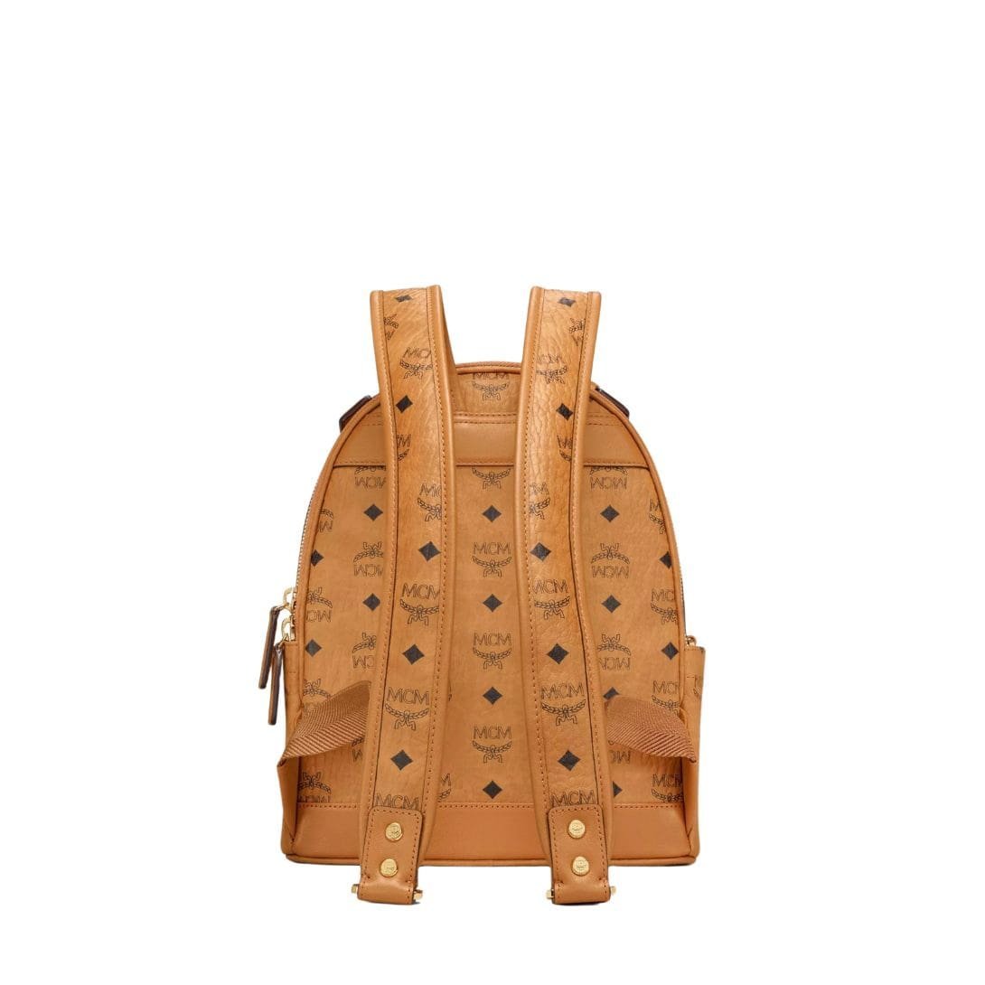 MCM SMALL STARK BACKPACK IN VISETOS COGNAC - Image 4