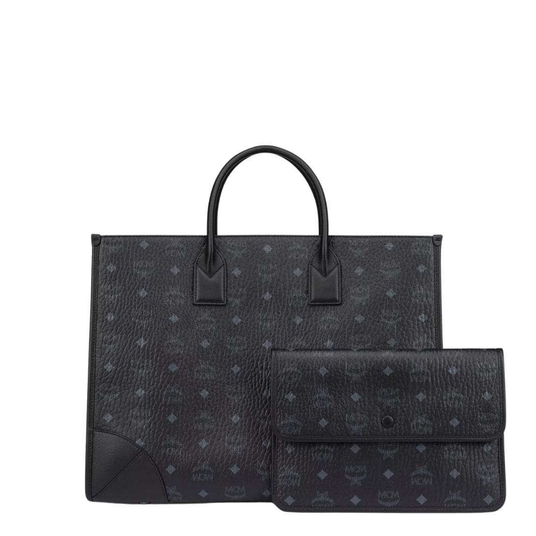 MCM X- LARGE MUNCHEN TOTE IN VISETOS BLACK - Image 3