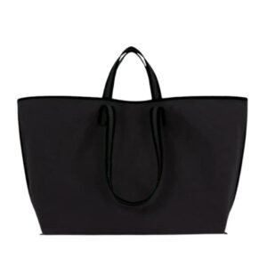 LA GARCONNE KASSL CANVAS TOTE — BLACK / OIL BORDEAUX