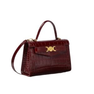 VERSACE CROC-EFFECT MEDUSA ’95 HANDBAG