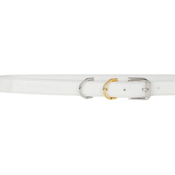 GIVENCHY VOYOU BELT IN LEATHER IVORY