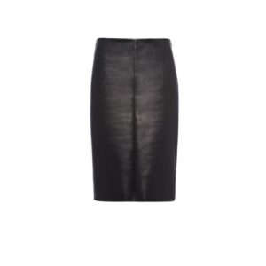 PRADA NAPPA LEATHER SKIRT IN BLACK