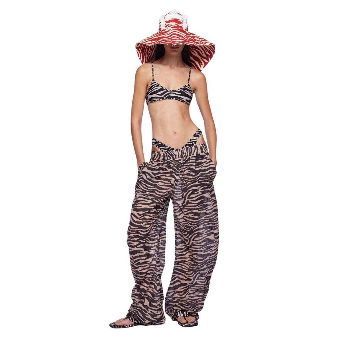 THE ATTICO CAPPUCCINO AND BLACK LONG PANTS - Image 3