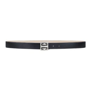 GIVENCHY 4G REVERSIBLE BELT IN LEATHER BLACK