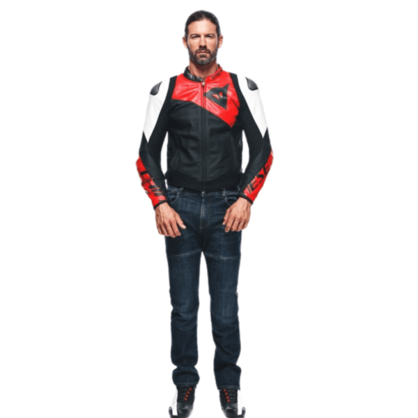 DAINESE SPORTIVA LEATHER JACKET RED - Image 3