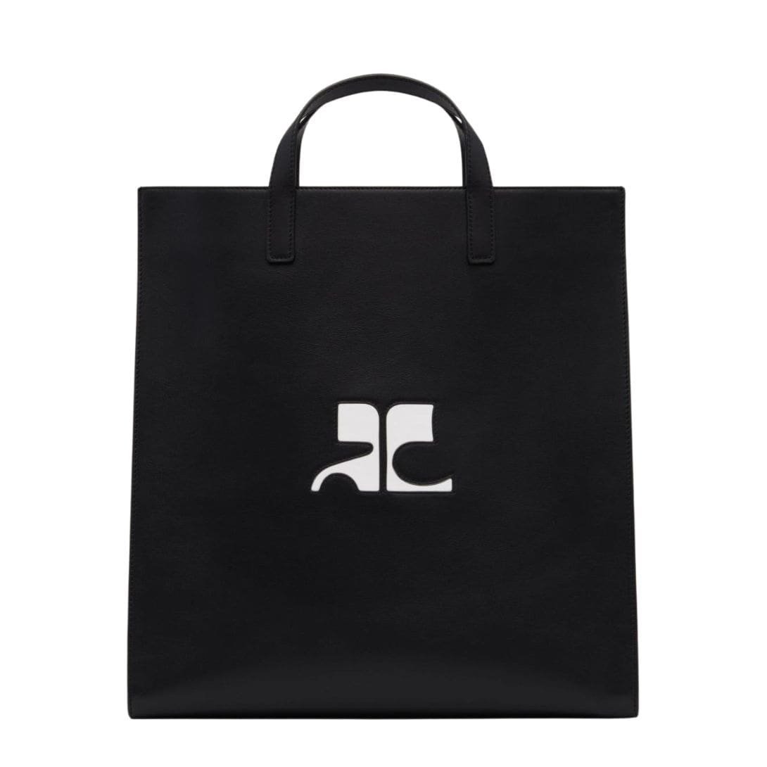 COURREGES HERITAGE LEATHER TOTE BAG
