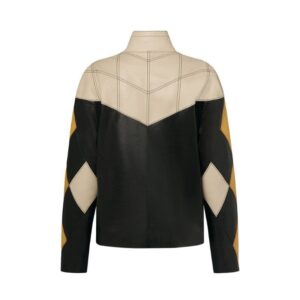 LOUIS VUITTON HARLEQUIN SLEEVE LEATHER JACKET