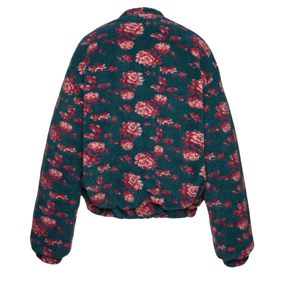 MAGDA BUTRYM OVERSIZED FLEECE IN DARK GREEN FLORAL PRINT - Image 3