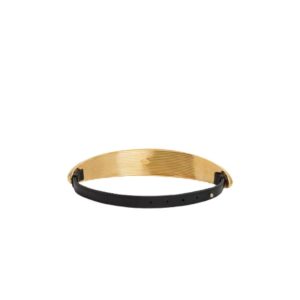 ALAIA BUMPER JEWEL BELT IN BRASS AND LEATHER