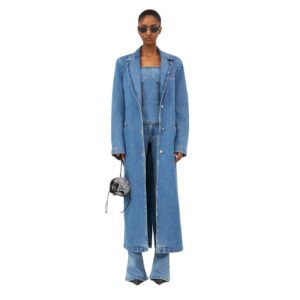 MAGDA BUTRYM BUTTON DOWN DENIM COAT IN BLUE