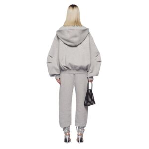 THE ATTICO PENNY MELANGE GREY LONG PANTS