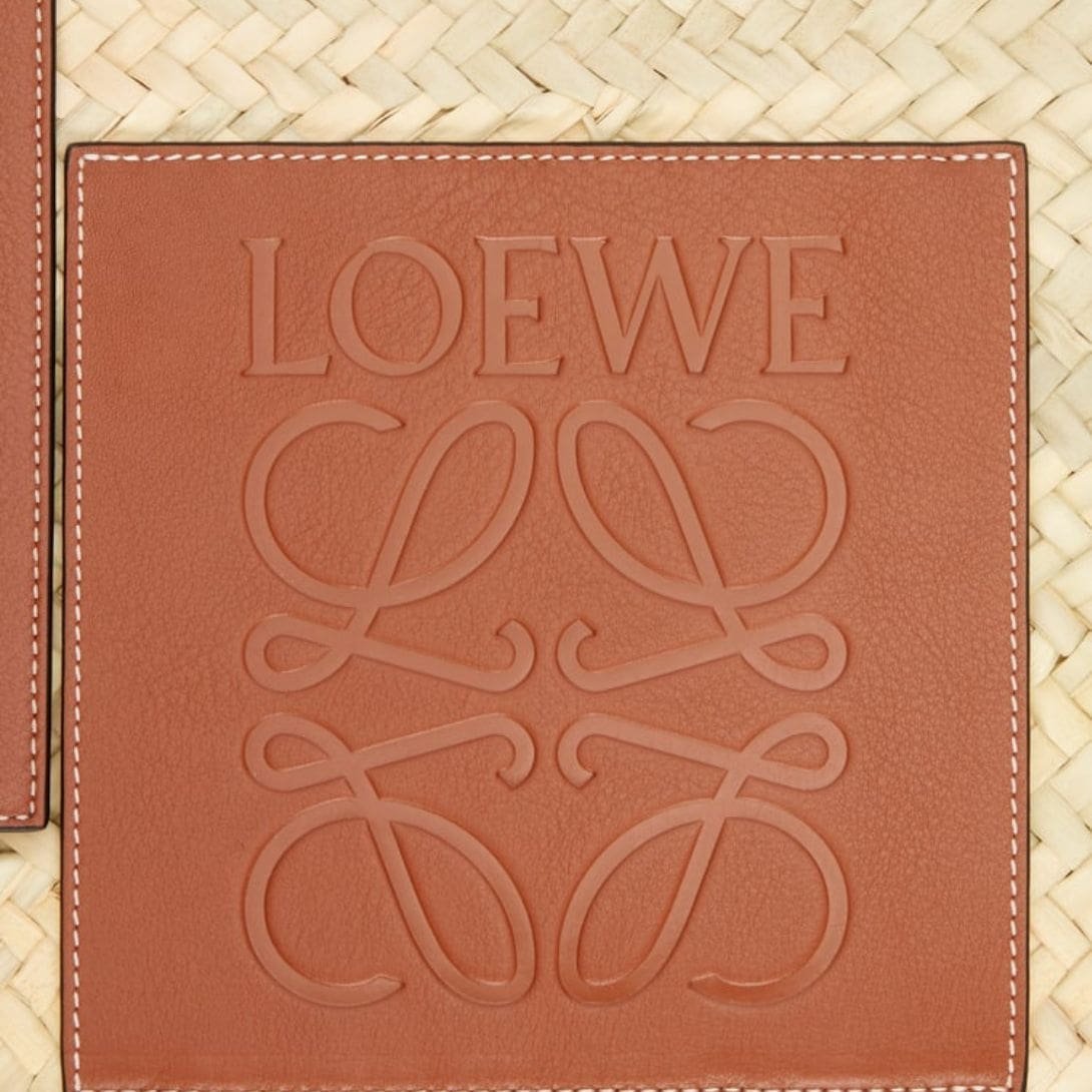LOEWE LARGE BASKET BAG IN PALM LEAF AND CALFSKIN - Image 4