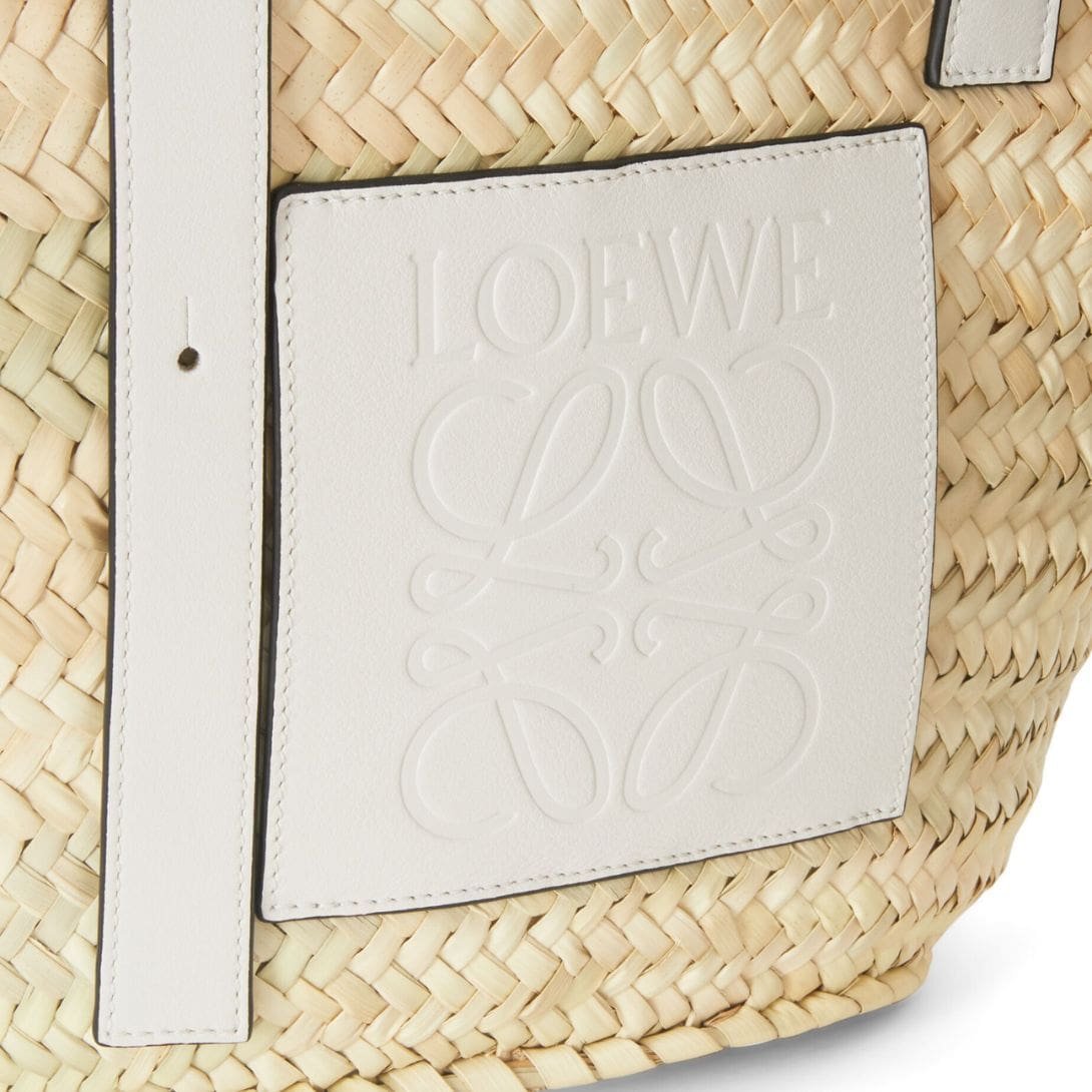 LOEWE BASKET BAG IN PALM LEAF AND CALFSKIN - Image 5
