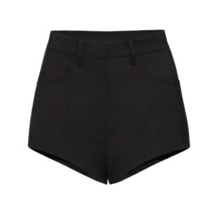 MAGDA BUTRYM HIGH-WAIST COTTON SHORTS IN BLACK