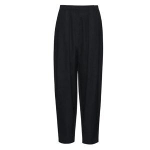 MAGDA BUTRYM TAPERED COTTON TROUSERS IN BLACK