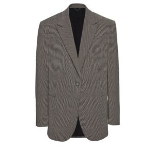 MAGDA BUTRYM OVERSIZED SINGLE BUTTON TWILL BLAZER IN GREY